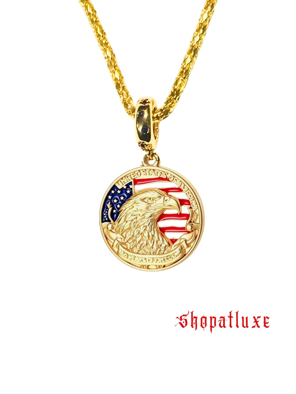USA Commemorative Anniversary Eagle Pendant Necklace -Limited Edition
